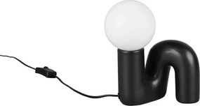 Veioză neagră din ceramică (înălțime 21,5 cm) Quinn – Reality