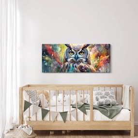 Tablou - Pictură de o bufniță (120x50 cm)