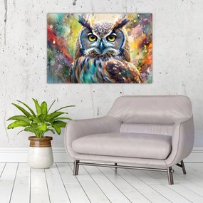 Tablou - Pictură de o bufniță (90x60 cm)