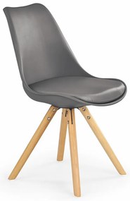 Scaun de bucaterie Amadora, gri/fag