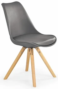 Scaun de bucaterie Amadora, gri/fag
