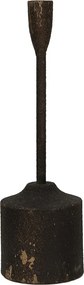 Set 3 suporturi de lumanari, negre, din metal, H35/30/25 cm