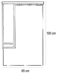 Mobilier complet de baie Nerva 65 alb