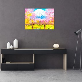 Tablou - Cuplu pictat, acuarelă (70x50 cm)