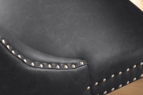 Set 2 scaune Stil Baroc, Piele Sintetica, Negru Vintage, CASTLE