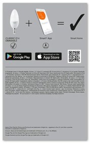 SET 3x Bec de iluminat cu LED SMART + E14/ 5W/230V 2700K  - Ledvance