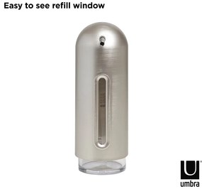 Dozator de săpun lichid argintiu din plastic 350 ml Penguin – Umbra