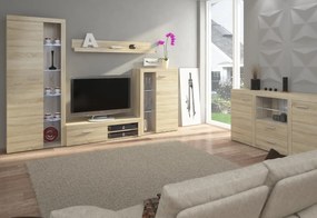 Expedo Mobilă sufragerie KLOK, 270x190x40, gri/stejar lefkas