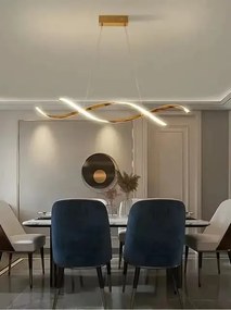 Lustra LED cu Telecomanda 76W Dimabila Auriu