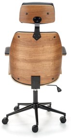Scaun de birou Ignazio nuc/negru H129 cm