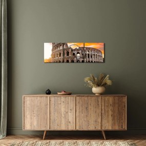 Tablou - Coloseum din Roma (cu ceas) (90x30 cm)