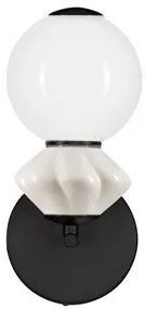 Aplica LED decorativa ceramica gri, alb, PALLINA