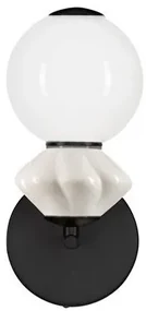 Aplica LED decorativa ceramica gri, alb, PALLINA
