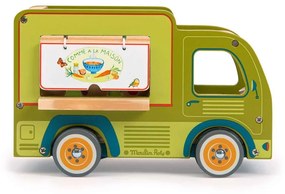 Mașinuță din lemn La Grande Famille Food Truck – Moulin Roty