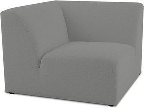 Modul pentru canapea gri cu tapițerie din stofă bouclé (cu colț variabil) Roxy – Scandic