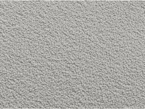 Taburet gri deschis cu tapițerie din țesătură bouclé Leonore – Bobochic Paris