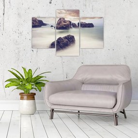 Tablou cu stânci în ceață (90x60 cm)