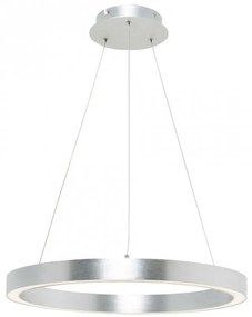 Lustra LED design modern circular CARLO argintiu, diametru 40cm