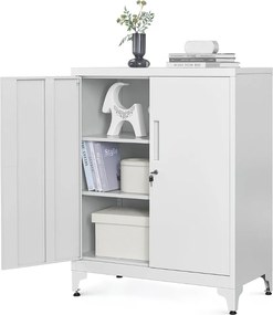 Dulap metalic multifuncțional RAVEN, 40x80x90 cm, gri SongmicsHome