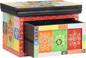 vidaXL Dulap de noapte cu sertar 2 pcs Multicolour 40 x 30 x 28 cm
