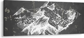 Tablou - Ilustrație de munți (120x50 cm)