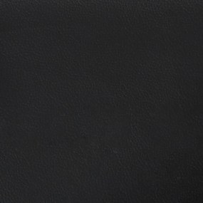 Pat box spring cu saltea, negru, 90x200 cm, piele ecologica Negru, 25 cm, 90 x 200 cm