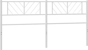 vidaXL Tăblie de pat de schimb metalică, alb, 200 cm