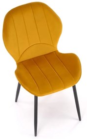 Scaun K538 velvet mustariu H85 cm