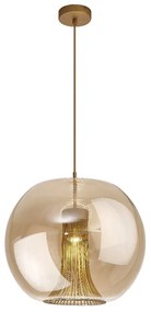 Lustra, Pendul design modern KRISS auriu/ bronz