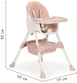 Scaun de masă pentru copii 2în1 Rose