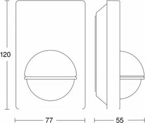 STEINEL 603113 - Senzor mișcare exterior IS 180-2 negru IP54