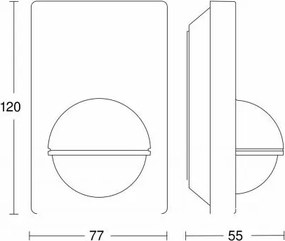 STEINEL 603113 - Senzor mișcare exterior IS 180-2 negru IP54
