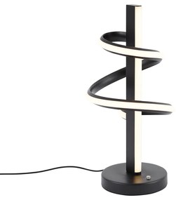 Lampă de masă de design neagră, incl. LED, cu dimmer și comutator cu 3 căi - Rolla