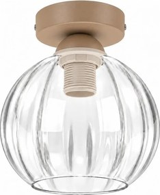 BRILAGI - Plafonieră LED RETRO GLASS 1xE27/60W/230V Ø 18 cm bej/transparentă