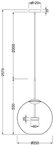 Pendul LED design clasic Cometa auriu mat MYMOD056PL-L12G3K