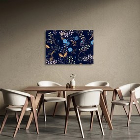 Tablou pe sticlă - Flori de toamnă (70x50 cm)
