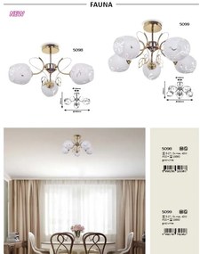 Lustra cu 3 brate design clasic Fauna 5098 RX