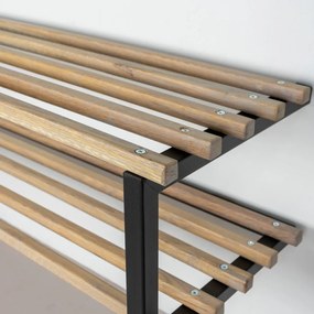 Pantofar negru/în culoare naturală suspendat din metal 100x26x34 cm Marco – Spinder Design