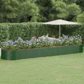 Jardiniera gradina verde 584x140x68cm otel vopsit electrostatic 1, Verde, 584 x 140 x 68 cm