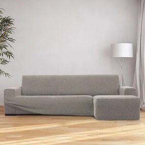 Huse super elastice HARMONIA gri deschis canapea cu otoman dreapta (l. 210 - 320 cm)