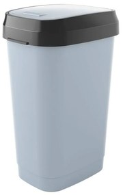 Coș de gunoi gri din plastic 50 l Dual Swing – KIS