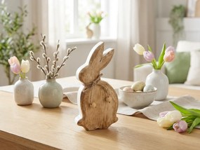 Iepure de Paste din lemn RABELLO 20 cm, alb