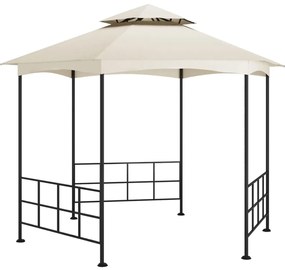 vidaXL Pavilion cu pereți laterali, crem, 3,1x2,7 m