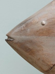 Decoratiune in forma de peste, din lemn reciclat, H51 Wooden Fish