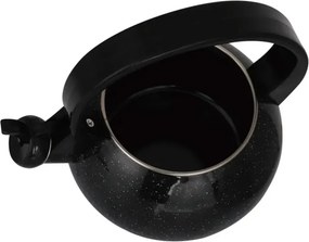 Ceainic cu fluier Kinghoff KH 2039, 2 l, interior emailat, compatibil cu plitele cu inducție, negru