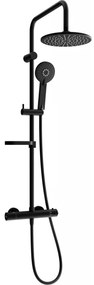 Mexen KX40 set de duș cu pară de tip ploaie și baterie termostatică, Neagră - 771504091-70