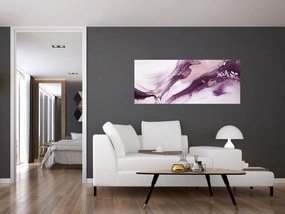 Tablou - Artă fluidă violet (120x50 cm)