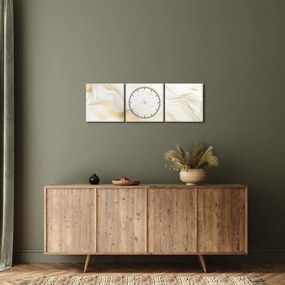Tablou - Abstracție cu decor (cu ceas) (90x30 cm)