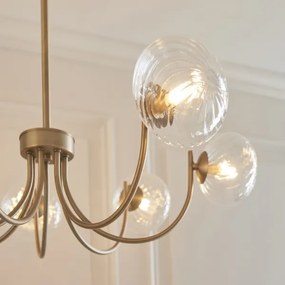 Endon 119224 - Lustră suspendată pe cablu HAGUE 7xG9/5W/230V alamă