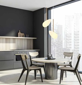 Pendul LED stil minimalist decorativ Rona negru